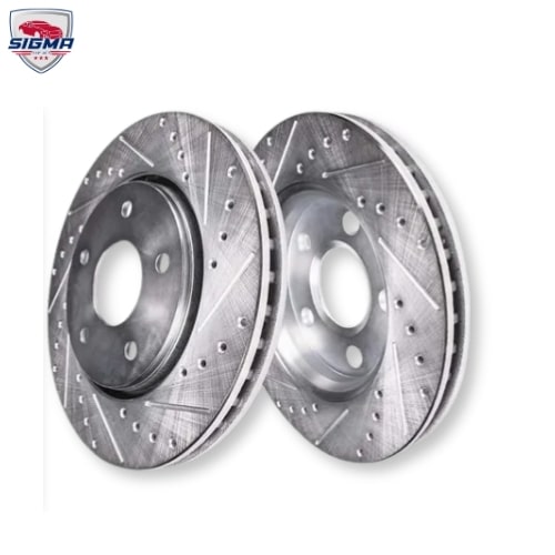 Left & Right Rear Drilled Disc Brake Rotors Set for Honda Civic CR-V 2017-2023
