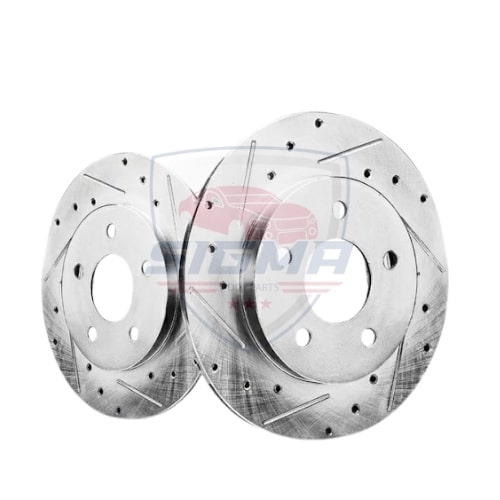 Honda Civic CR-V 2017-2023 Left & Right Rear Drilled Disc Brake Rotors Set - Image 6